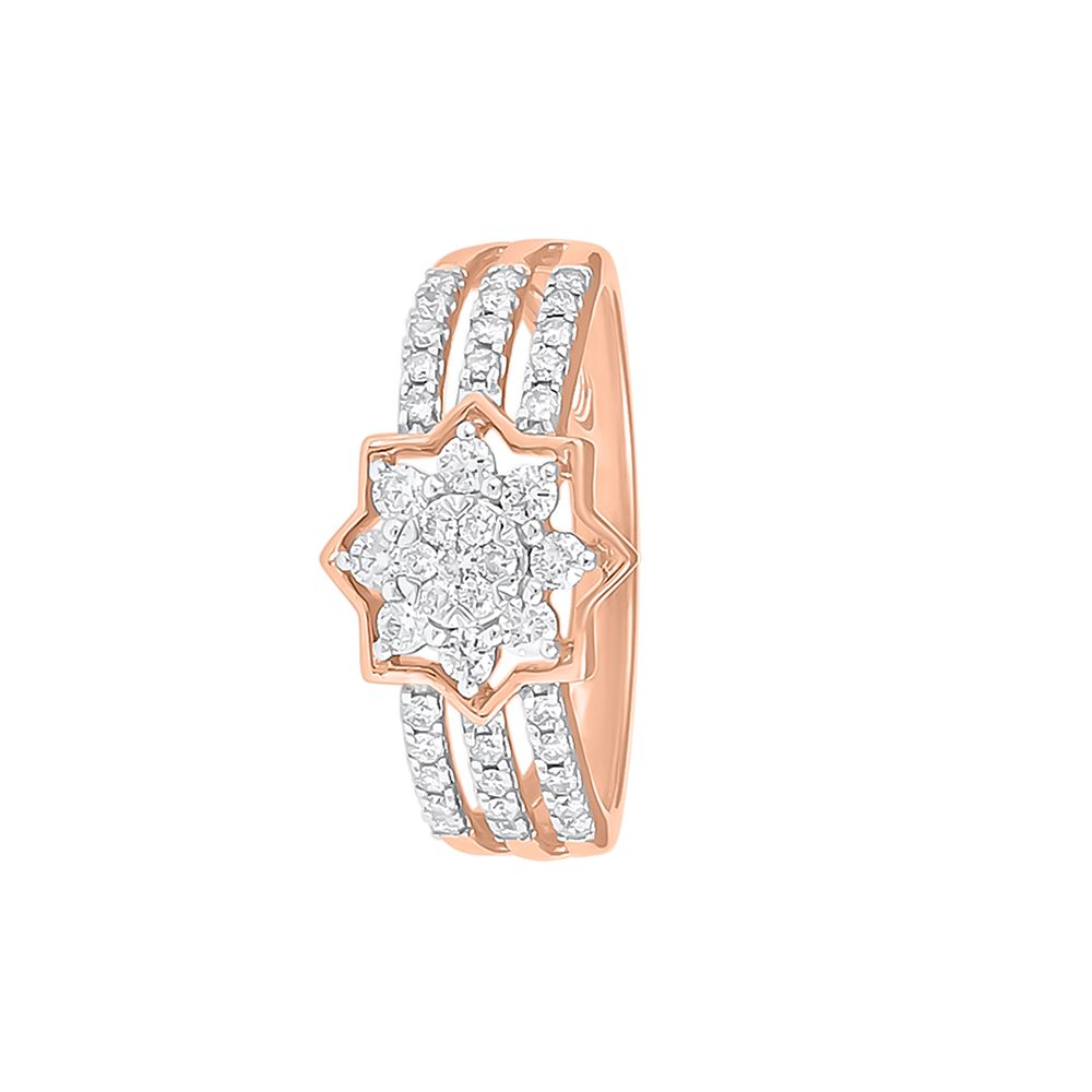 Timeless Gleam Rose Gold And Diamond Ring-Rings-ORG21030