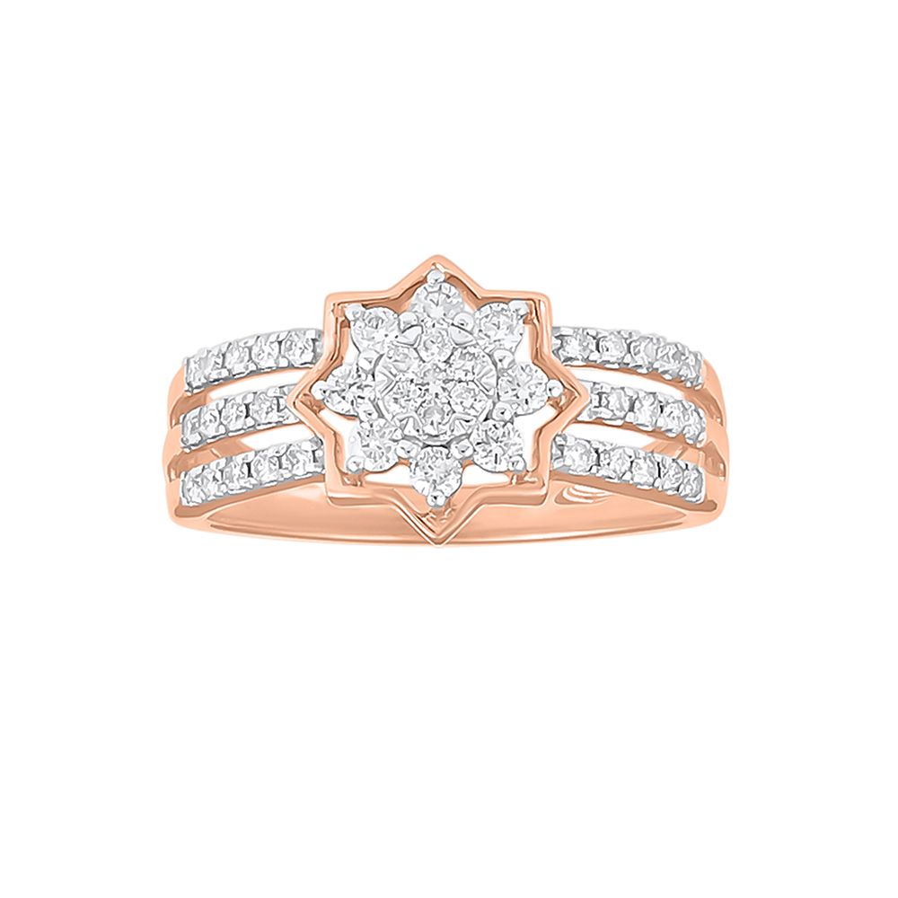 Timeless Gleam Rose Gold And Diamond Ring-Rings-ORG21030