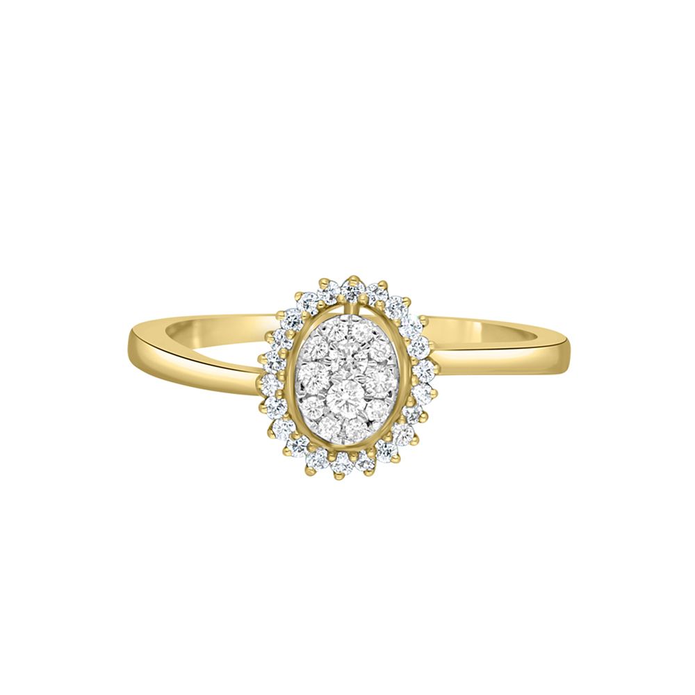 Delicate Diamond Clustered Ring-Rings-ORG21034