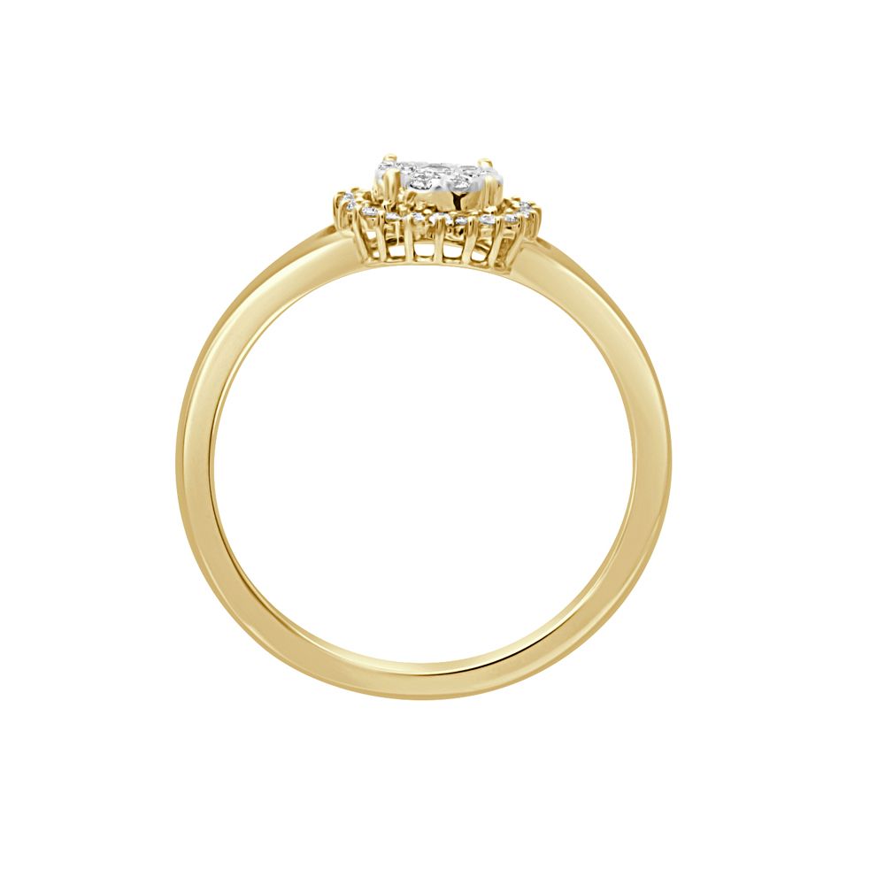 18KT Rose Gold Diamond Finger Ring-Rings-ORG21035