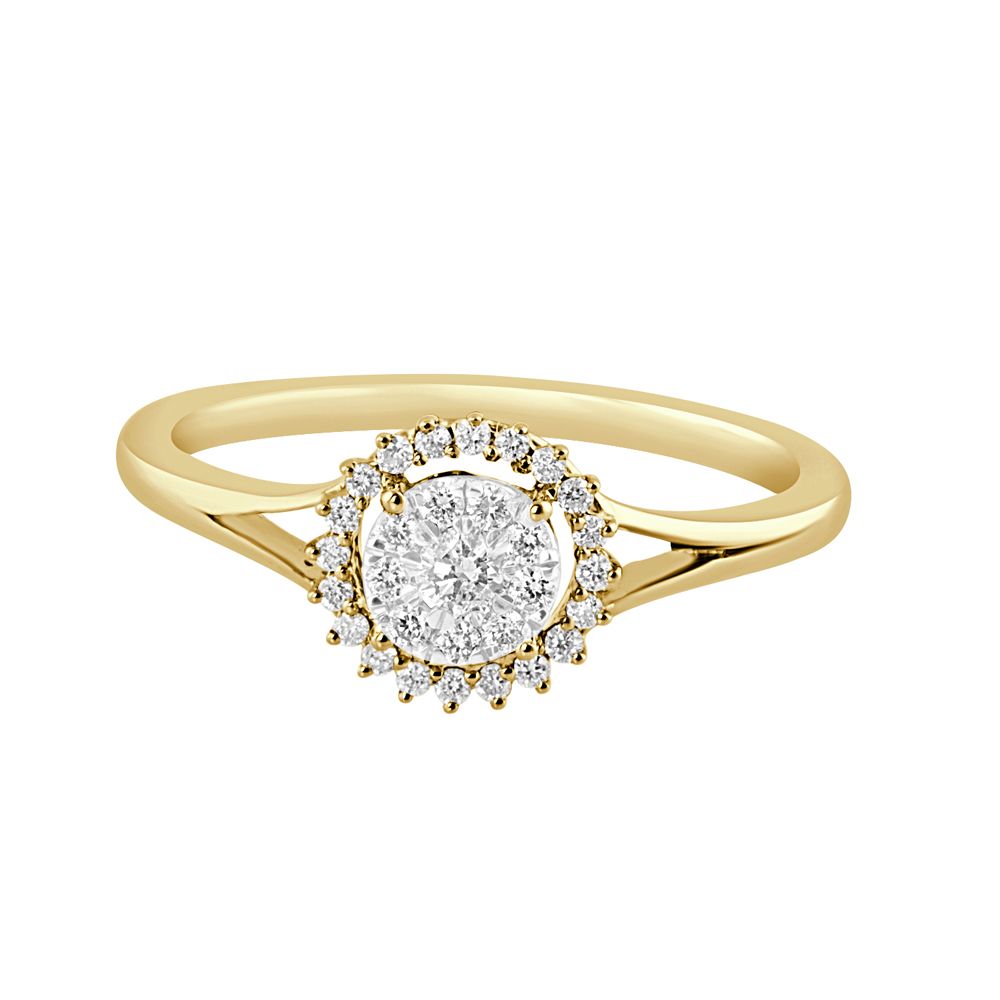 18KT Rose Gold Diamond Finger Ring-Rings-ORG21035