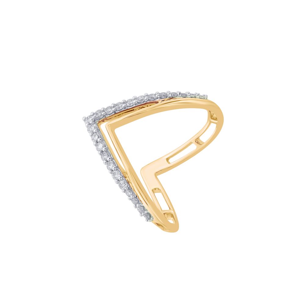 Dazzling Yellow Gold Finger Ring-Rings-ORG21049