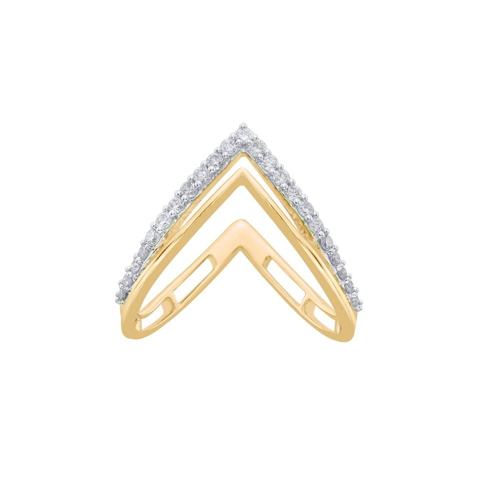 Dazzling Yellow Gold Finger Ring-Rings-ORG21049