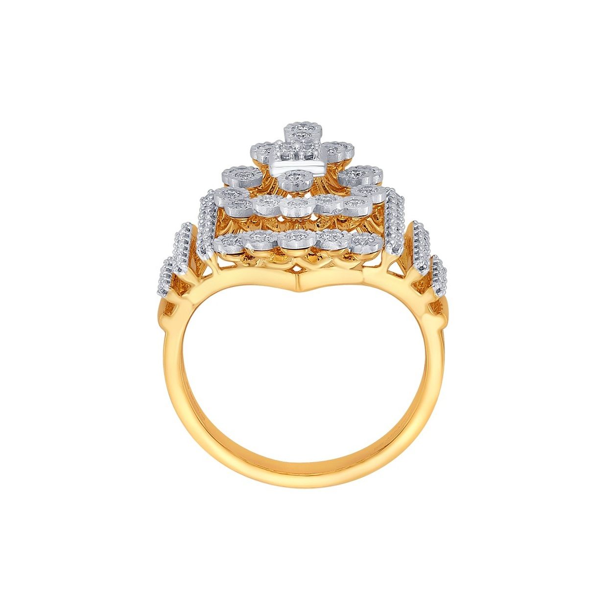 Geometric Patterned Diamond Finger Ring-Rings-ORG22003