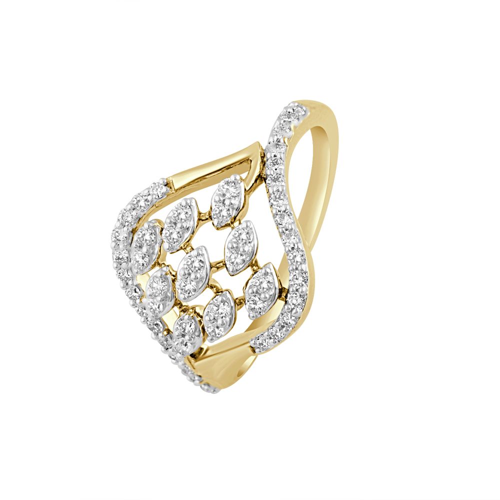 Dainty 14KT Yellow Gold Finger Ring-Rings-ORG22015