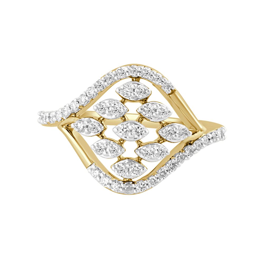 Dainty 14KT Yellow Gold Finger Ring-Rings-ORG22015
