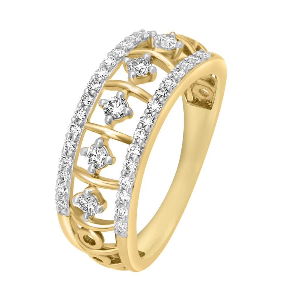 Buy Simple 14KT Yellow Gold Diamond Ring ORG22022 Online at