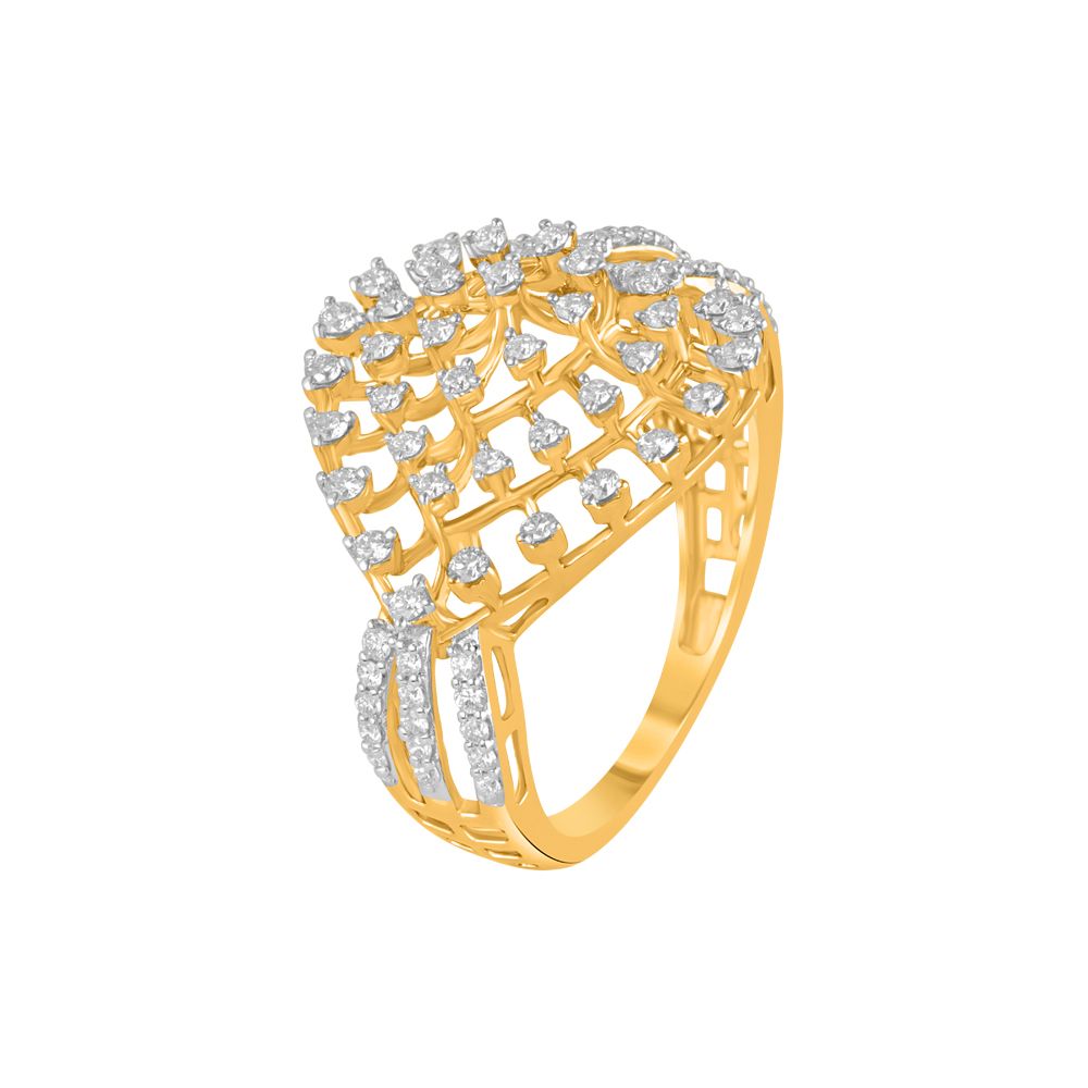 Sunrays Design Diamond Ring-Rings-ORG22034