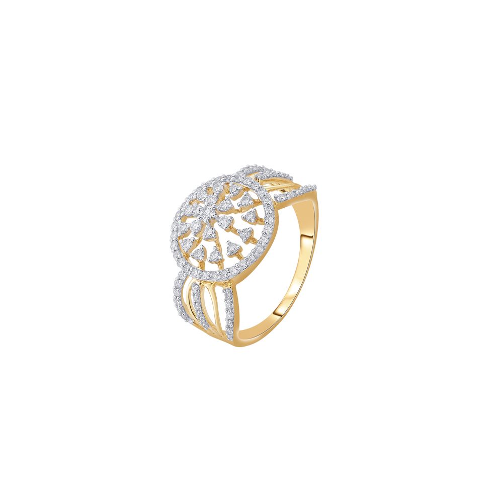 Captivating Yellow Gold Finger Ring-Rings-ORG22047