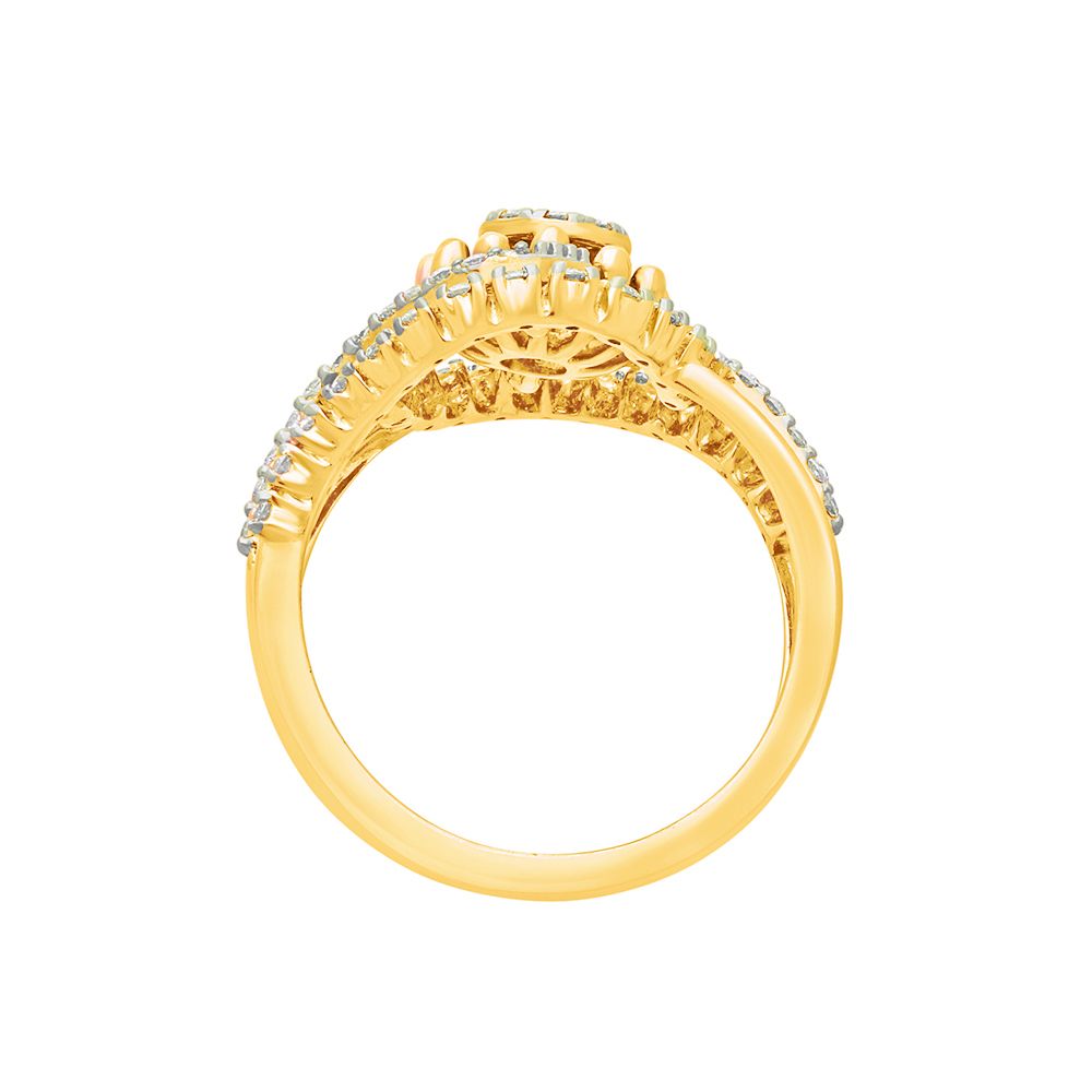 Gleaming 14KT Yellow Gold Finger Ring-Rings-ORG22051