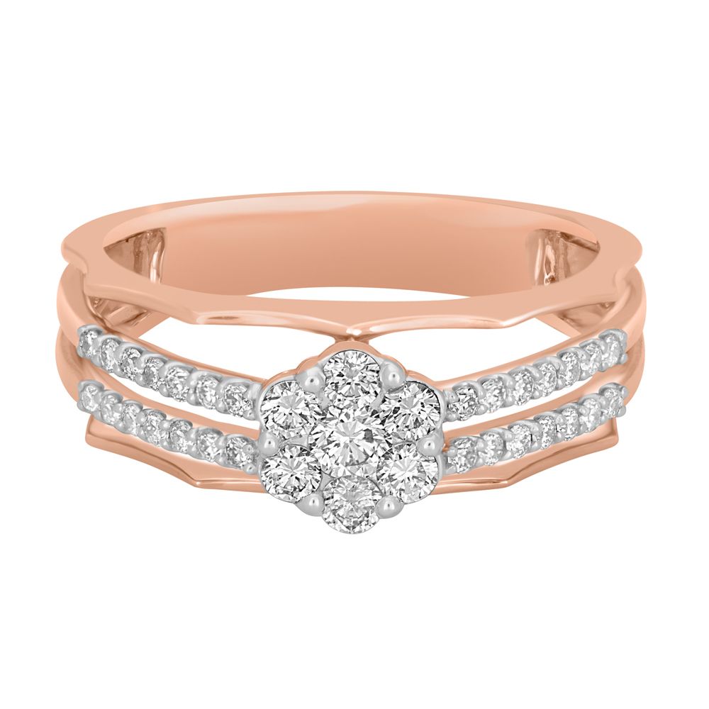 Classy Solid 14KT Rose Gold Finger Ring-Rings-ORG22052