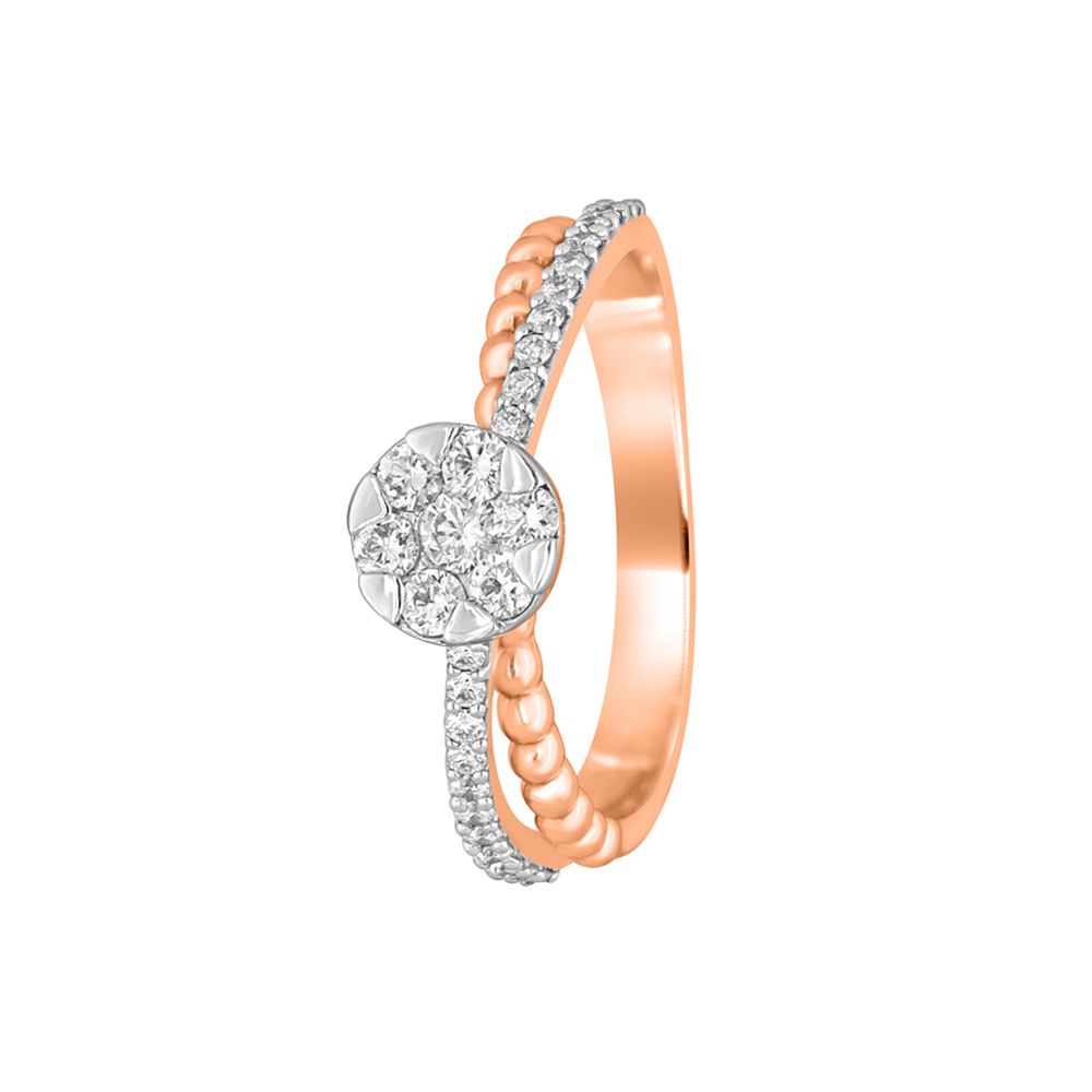 Beautiful Diamond Ring in 14KT Rose Gold-Rings-ORG22060