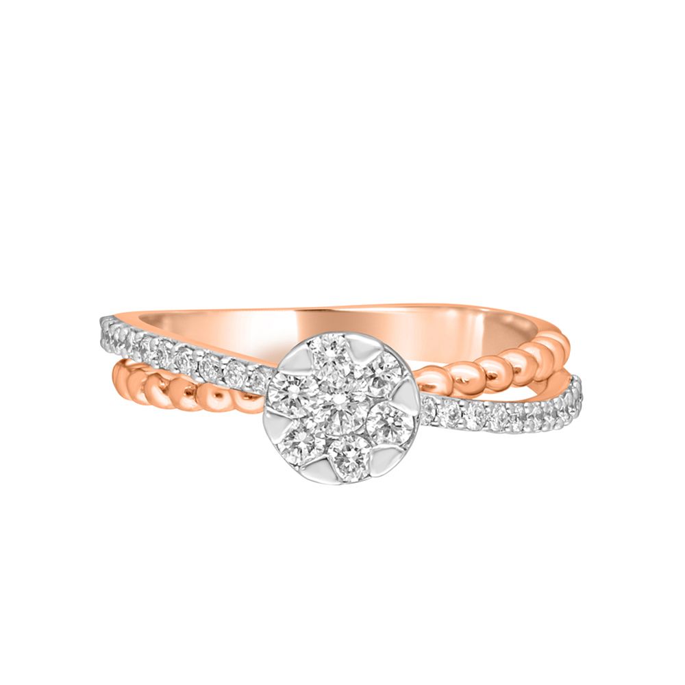 Beautiful Diamond Ring in 14KT Rose Gold-Rings-ORG22060