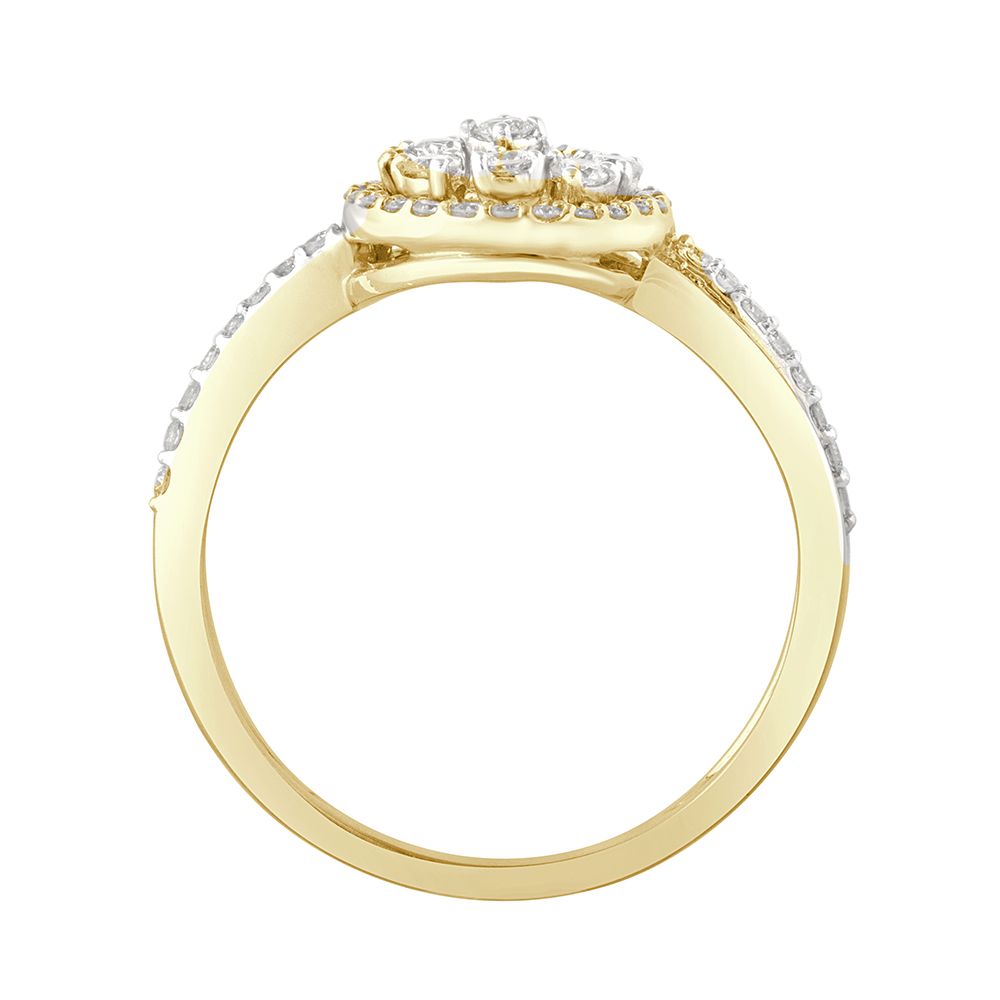 Round 14KT Yellow Gold Diamond Ring-Rings-ORG22063