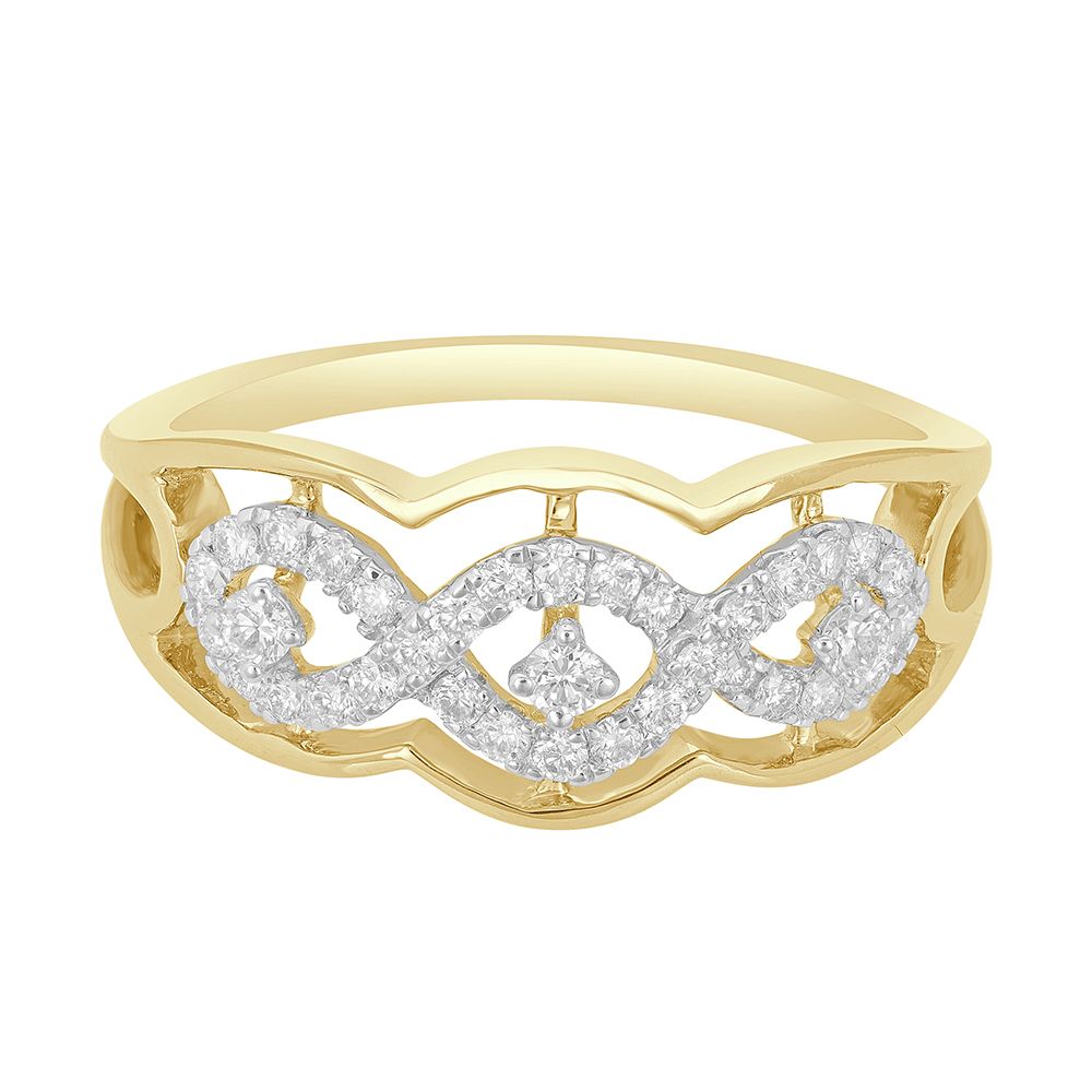 Curved Design Diamond Ring-Rings-ORG22067-D300XHB