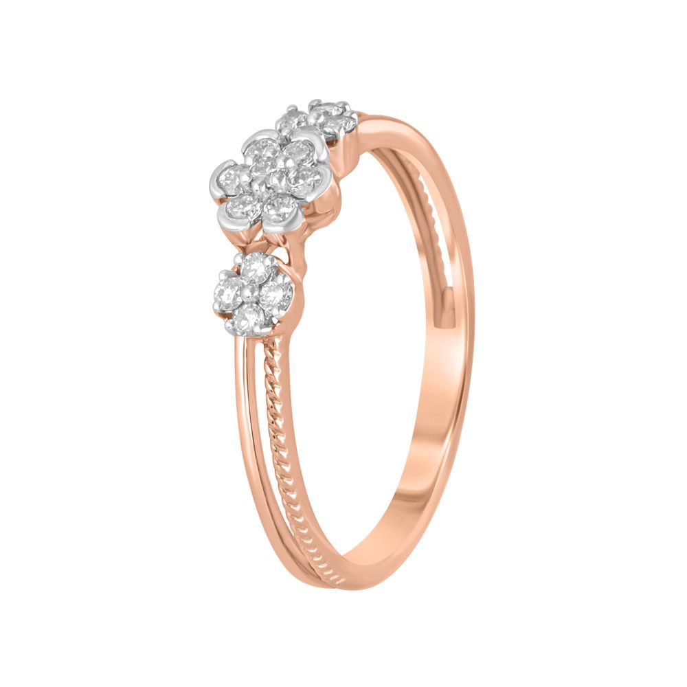 Glorious Rose Gold Diamond Ring-Rings-ORG22078