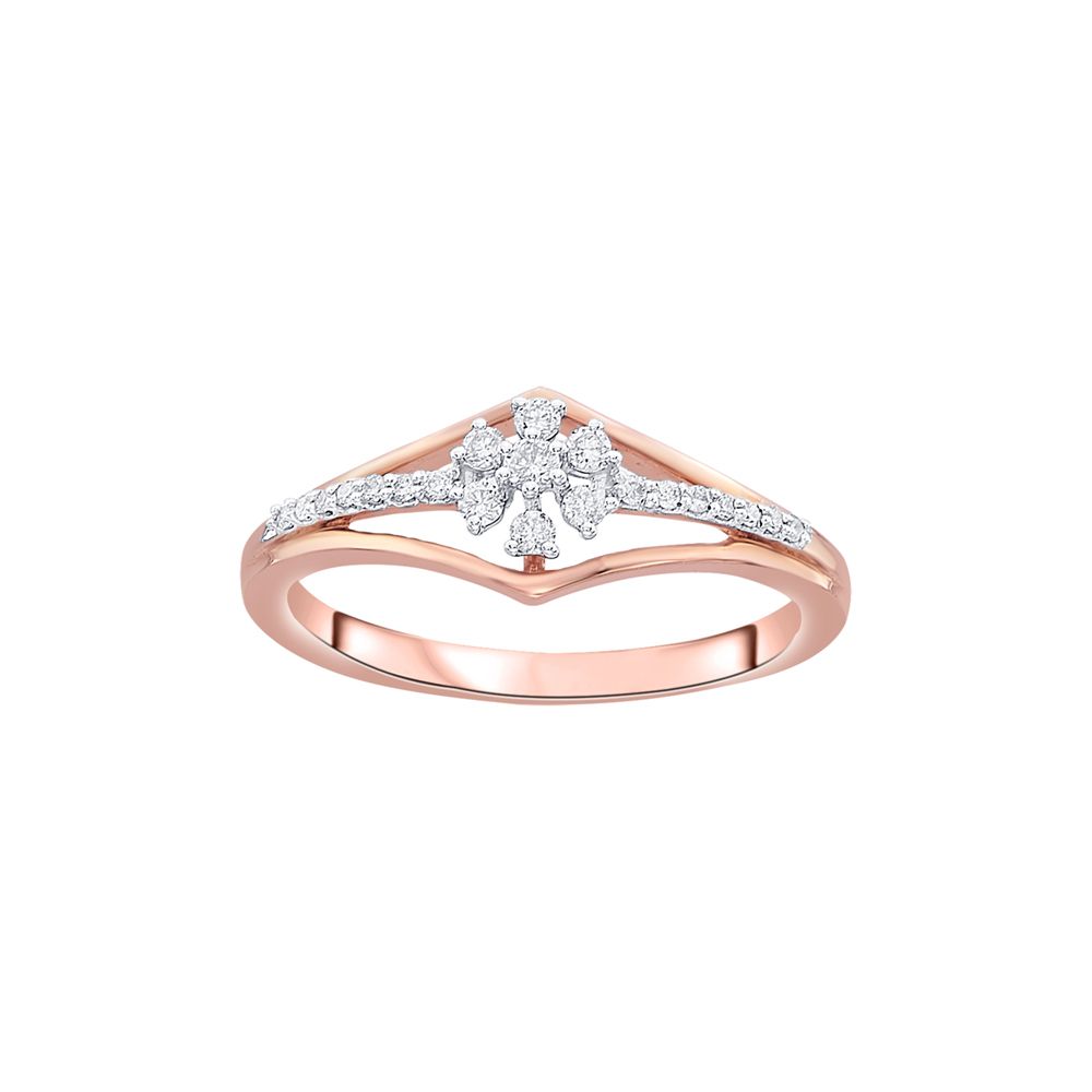 Exquisite Rose Gold and Diamond Finger Ring-Rings-ORG22087