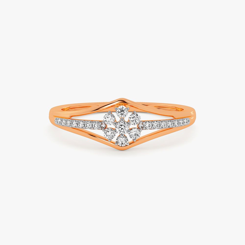 Exquisite Rose Gold and Diamond Finger Ring-Rings-ORG22087