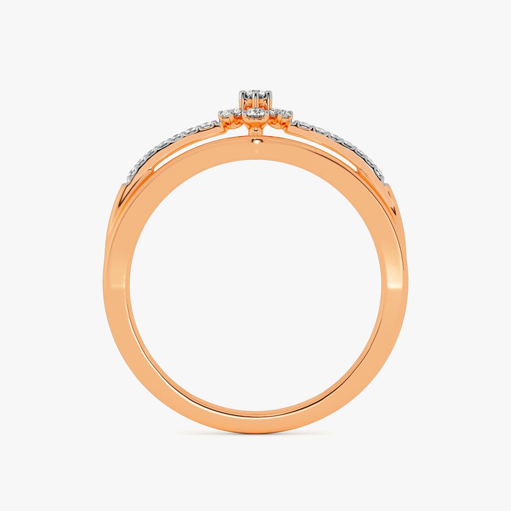 Exquisite Rose Gold and Diamond Finger Ring-Rings-ORG22087