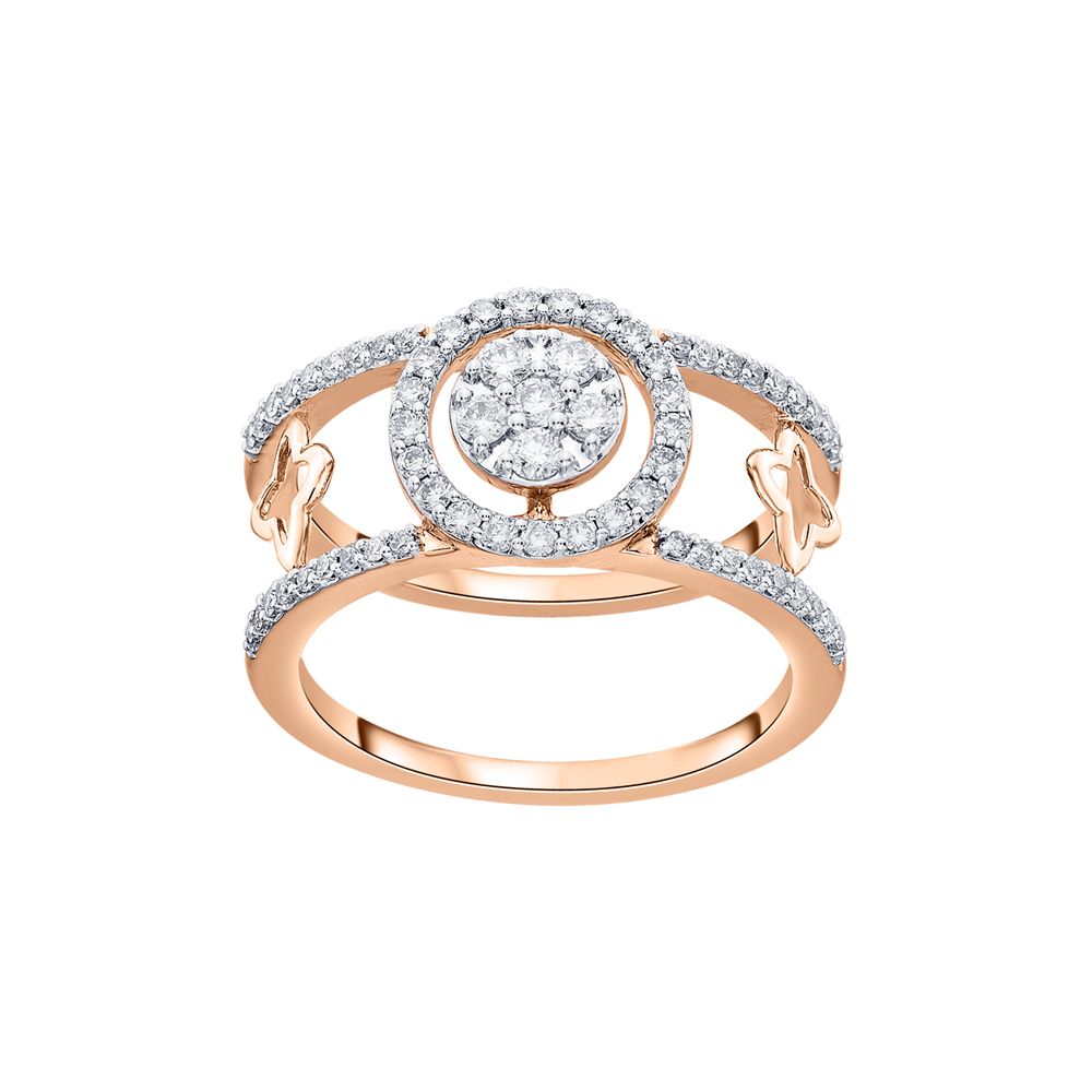 14KT Rose Gold Desired Finger Ring-Rings-ORG22101