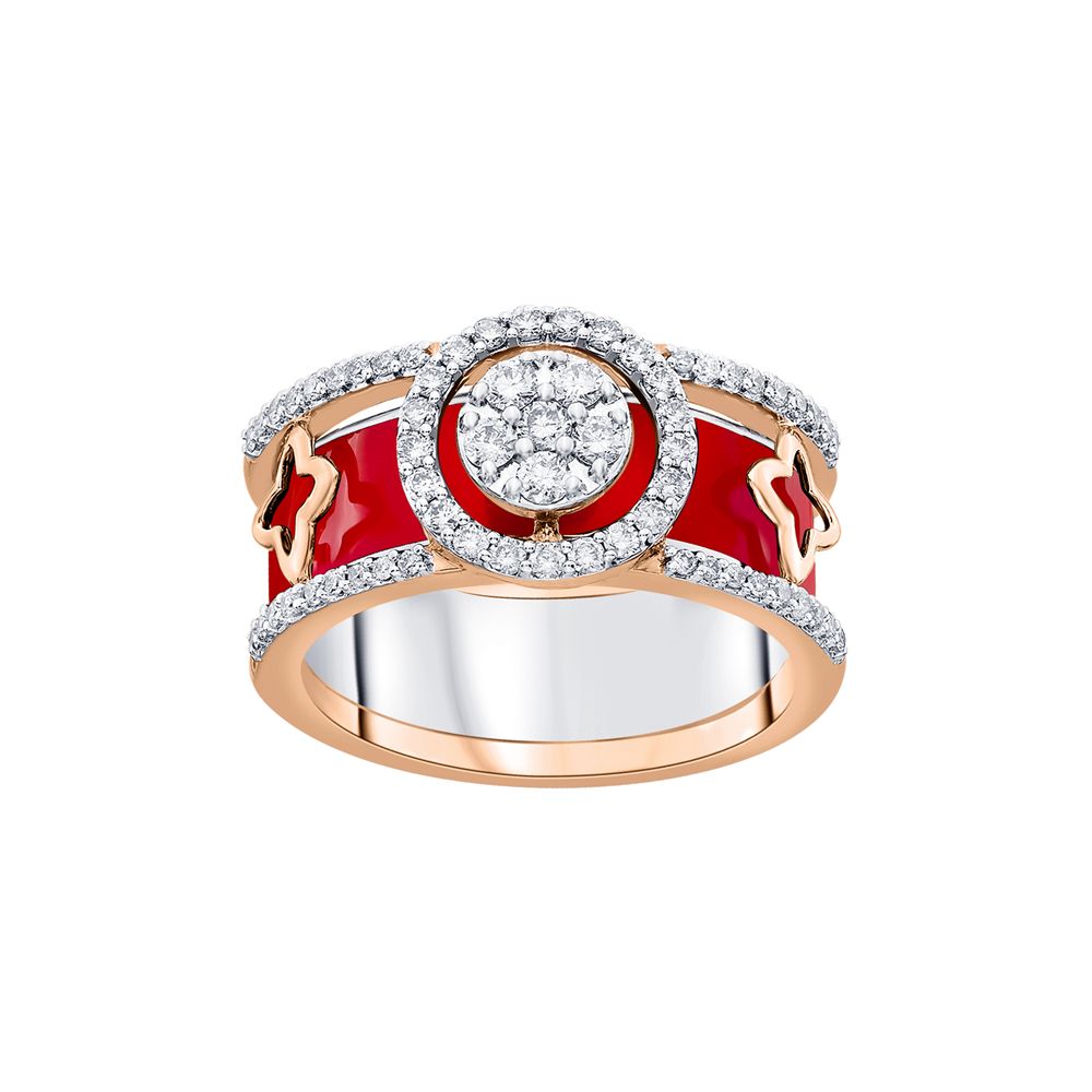 14KT Rose Gold Desired Finger Ring-Rings-ORG22101