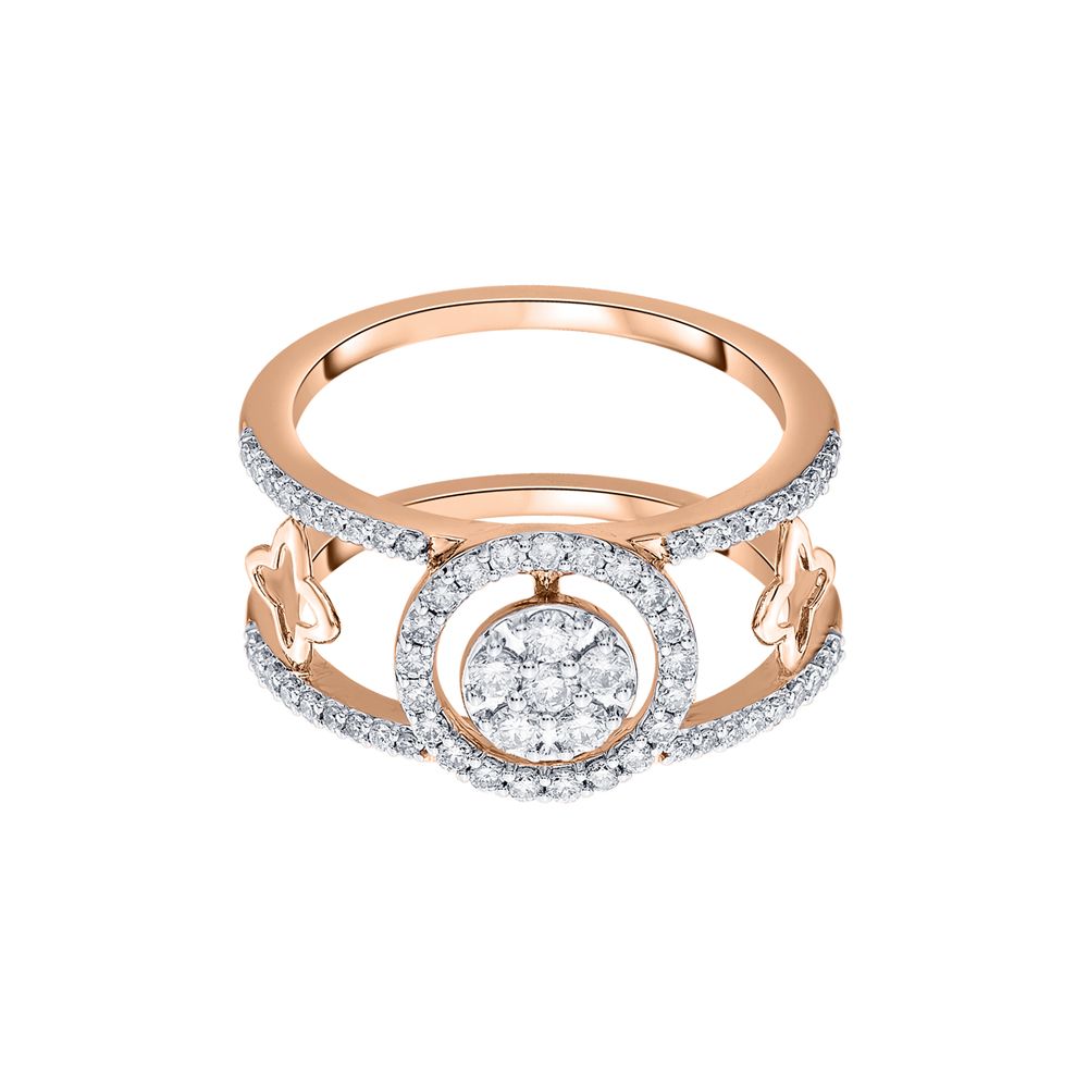 14KT Rose Gold Desired Finger Ring-Rings-ORG22101