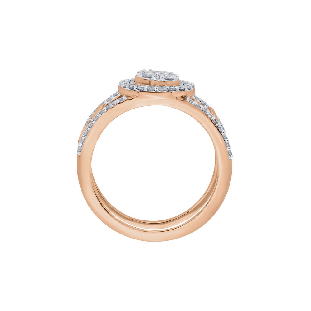14KT Rose Gold Desired Finger Ring-Rings-ORG22101