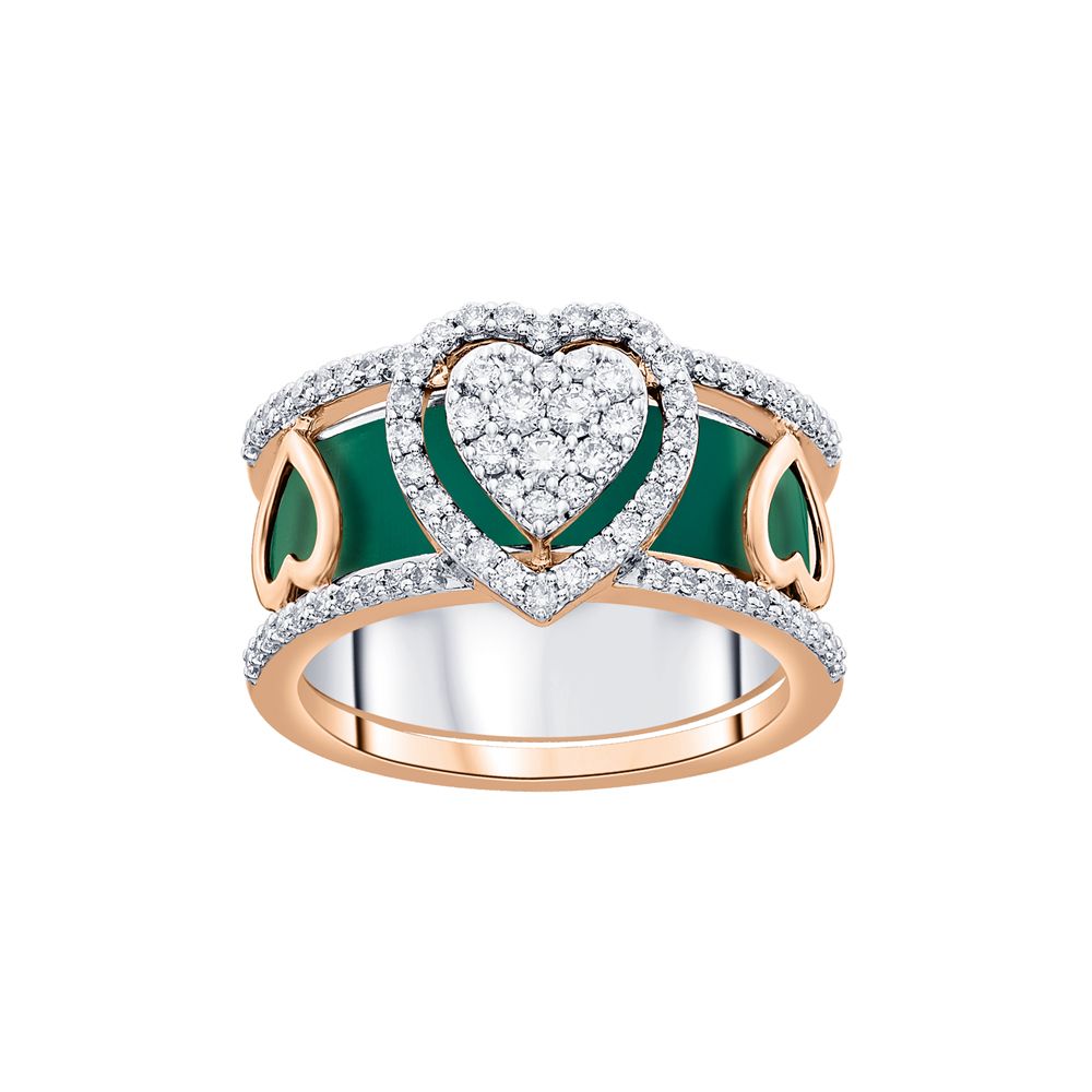 Heart Shaped Desired Diamond Finger Ring-Rings-ORG22102
