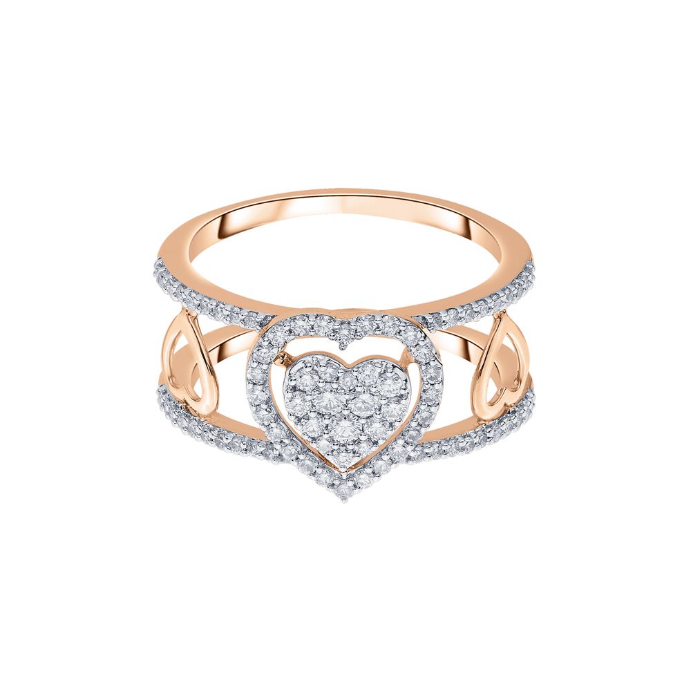 Heart Shaped Desired Diamond Finger Ring-Rings-ORG22102