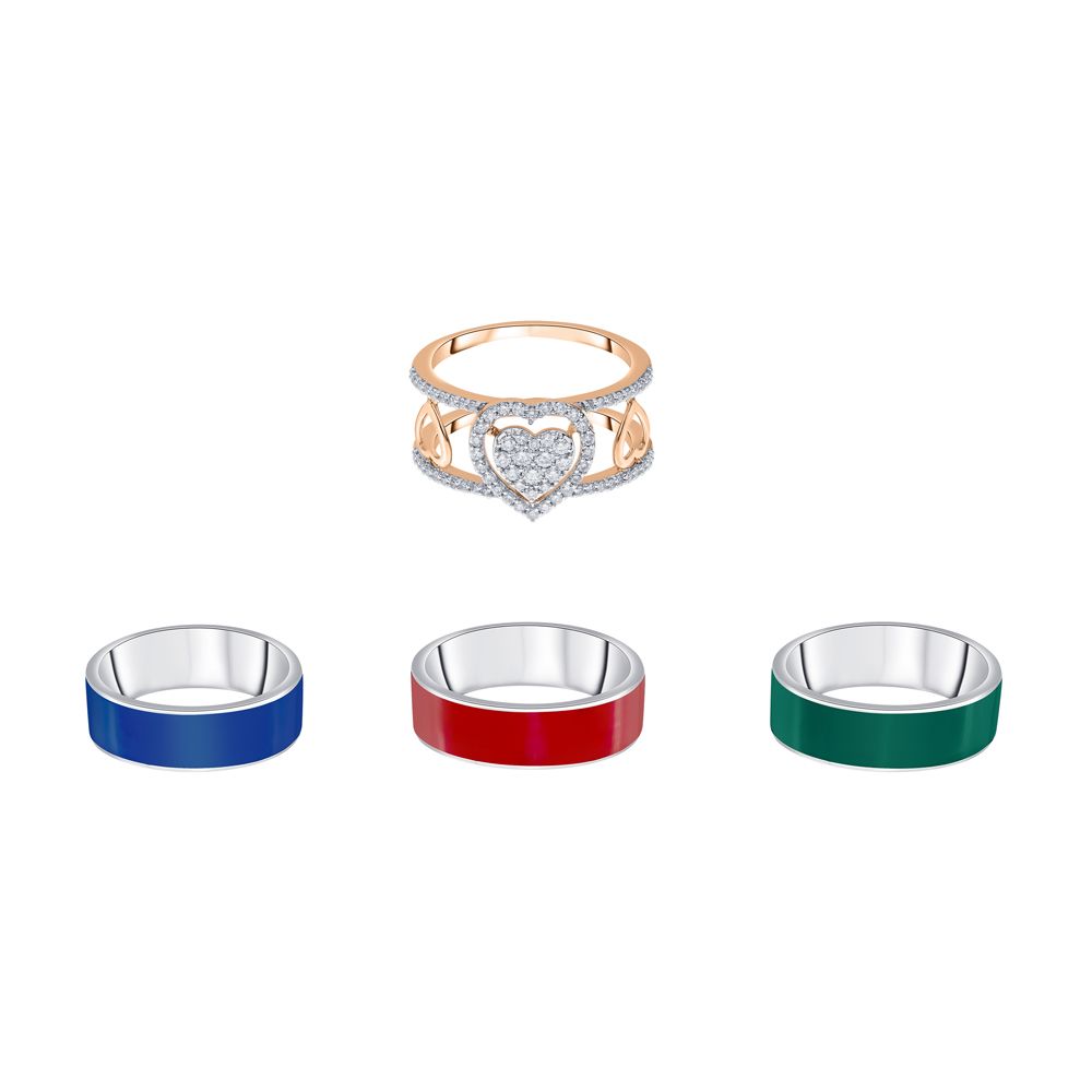 Heart Shaped Desired Diamond Finger Ring-Rings-ORG22102