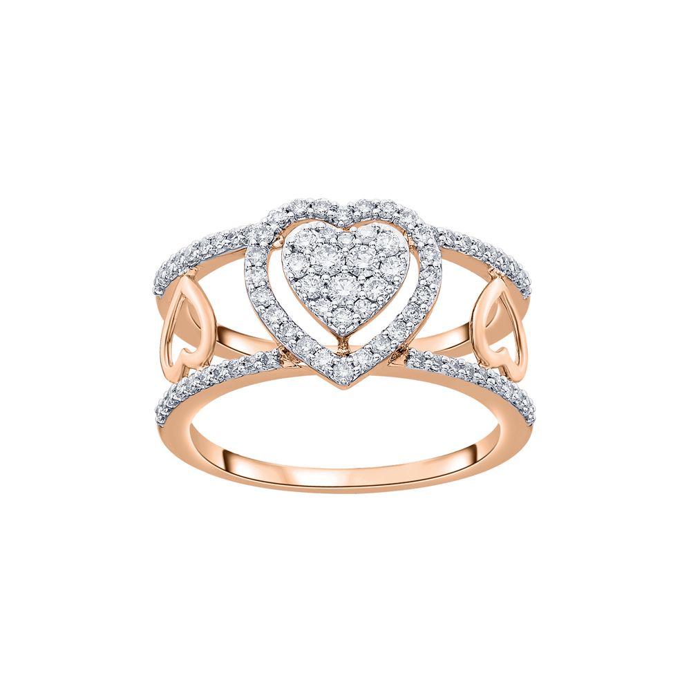 Heart Shaped Desired Diamond Finger Ring-Rings-ORG22102