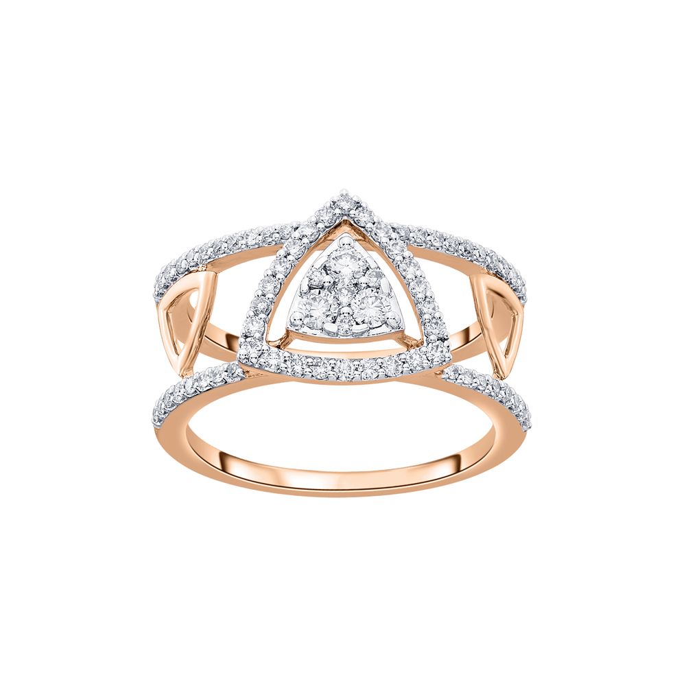 Brilliant Diamond and Rose Gold Green Desired Ring-Rings-ORG22104
