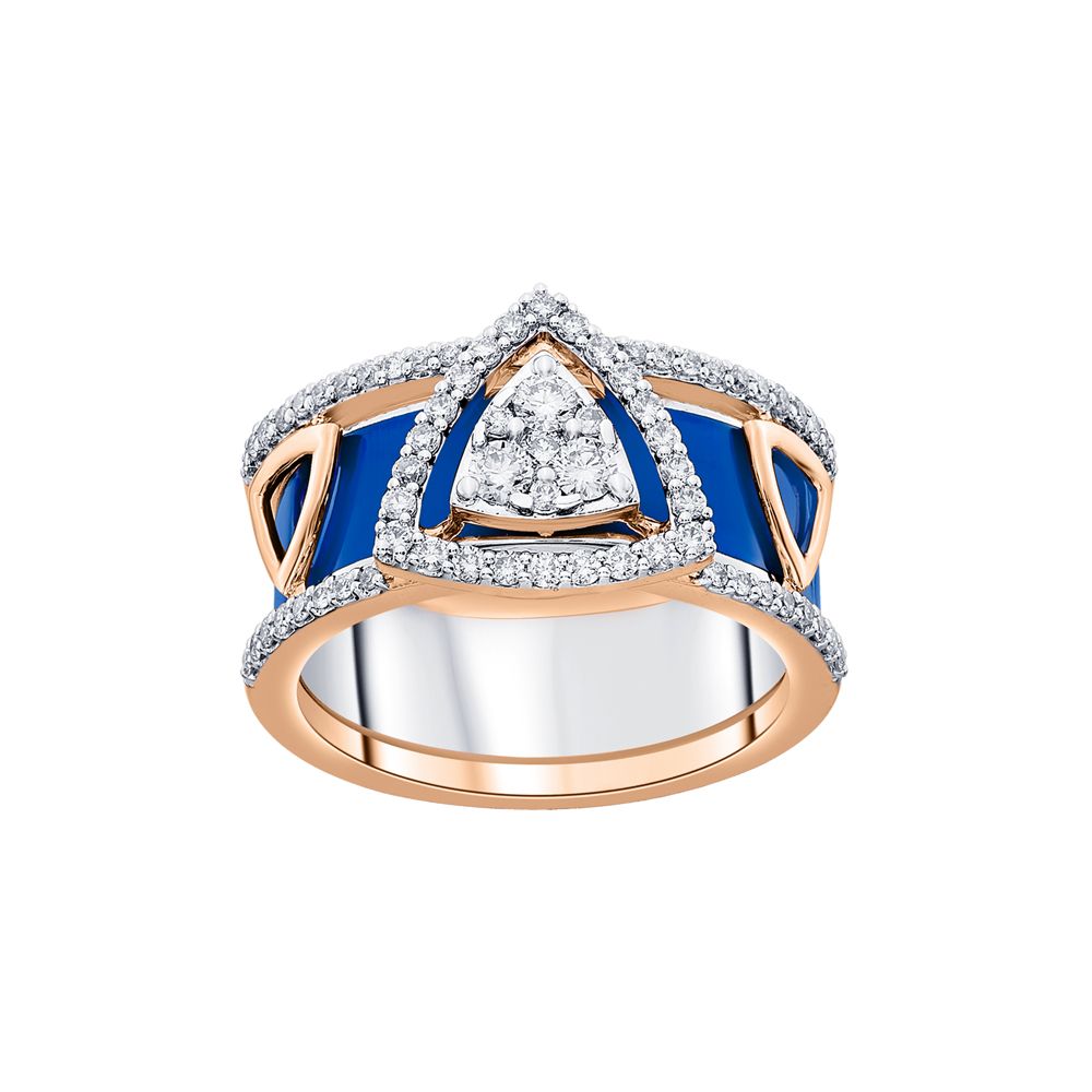 Brilliant Diamond and Rose Gold Green Desired Ring-Rings-ORG22104