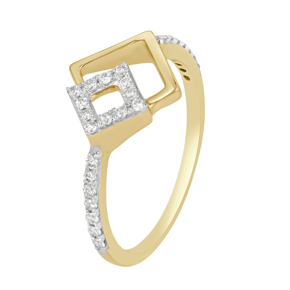 Elegant 18KT Rose Gold Diamond Ring-Rings-ORG22120
