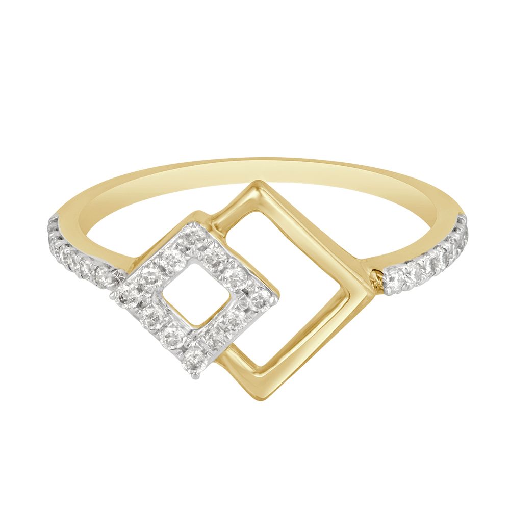 Elegant 18KT Rose Gold Diamond Ring-Rings-ORG22120