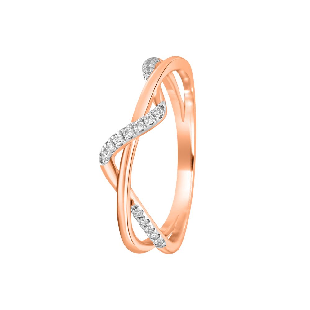 Twisted Swirl Diamond Ring-Rings-ORG22125