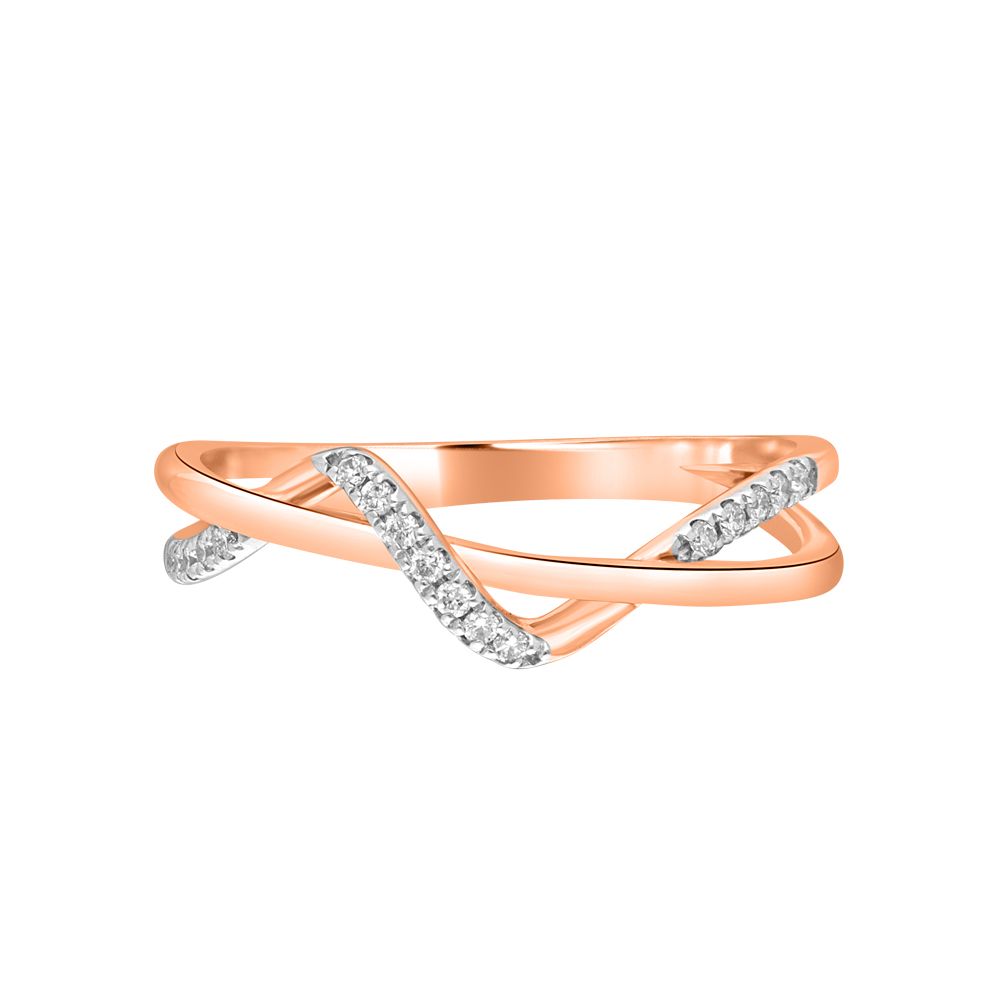 Twisted Swirl Diamond Ring-Rings-ORG22125