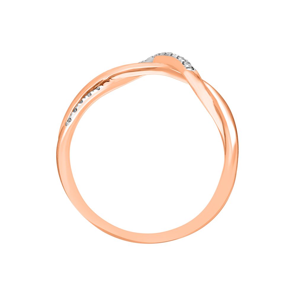 Twisted Swirl Diamond Ring-Rings-ORG22125