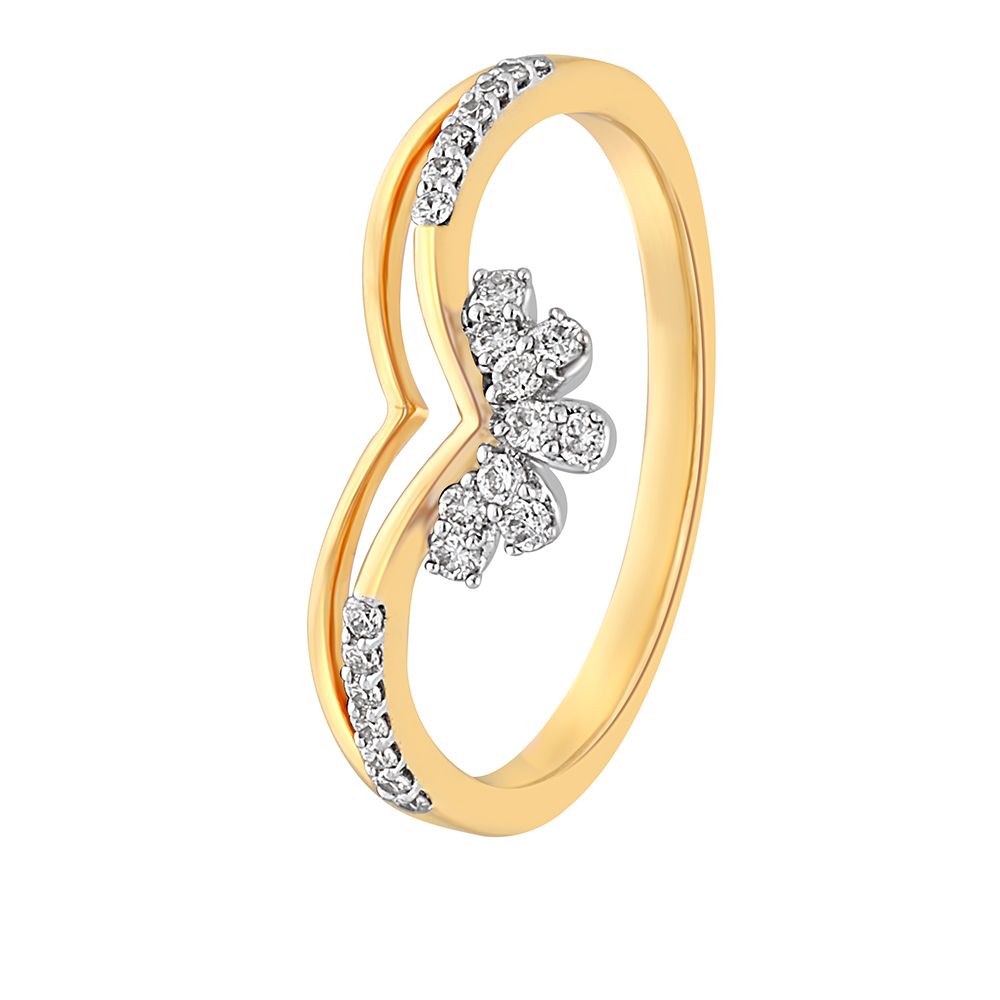 Heart Design Diamond Ring-Rings-ORG22128-D400XDC