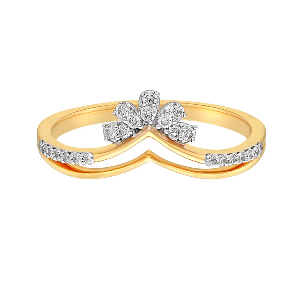 Heart Design Diamond Ring-Rings-ORG22128-D400XDC