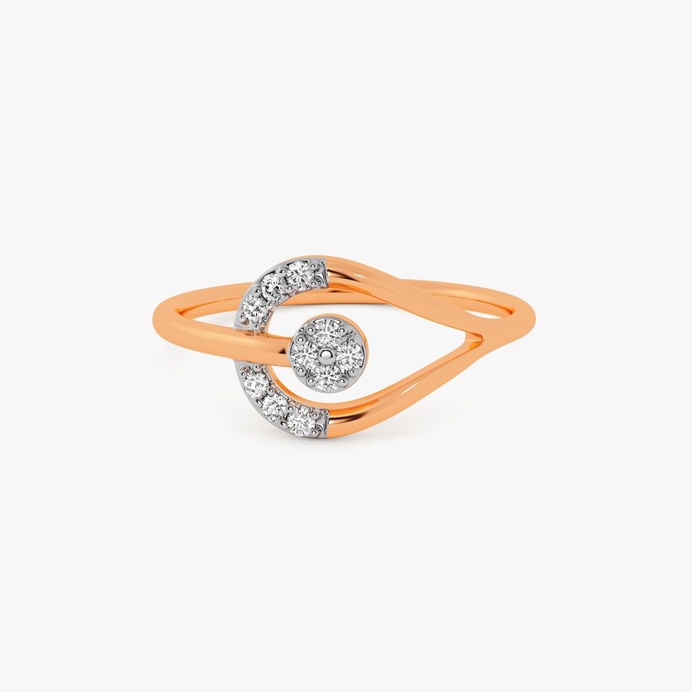 Stunning 14KT Rose Gold Diamond Ring-Rings-ORG22140