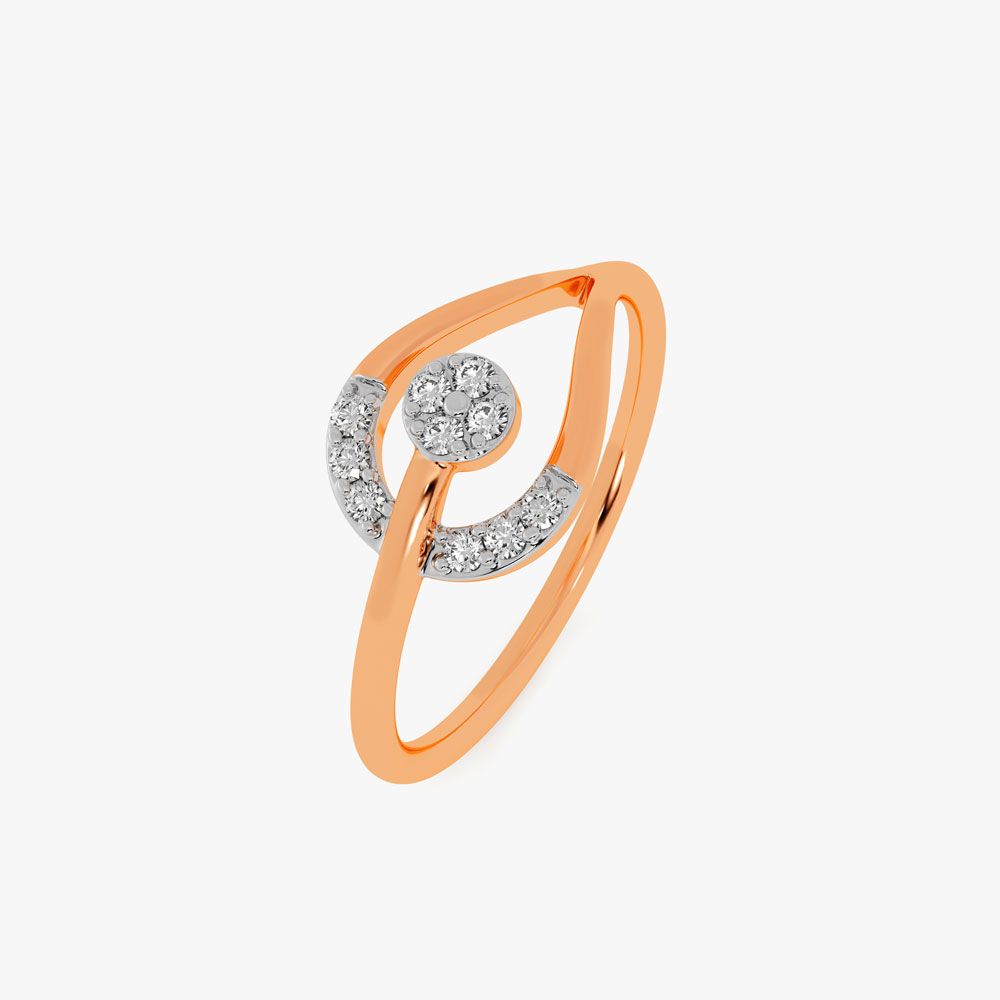 Stunning 14KT Rose Gold Diamond Ring-Rings-ORG22140