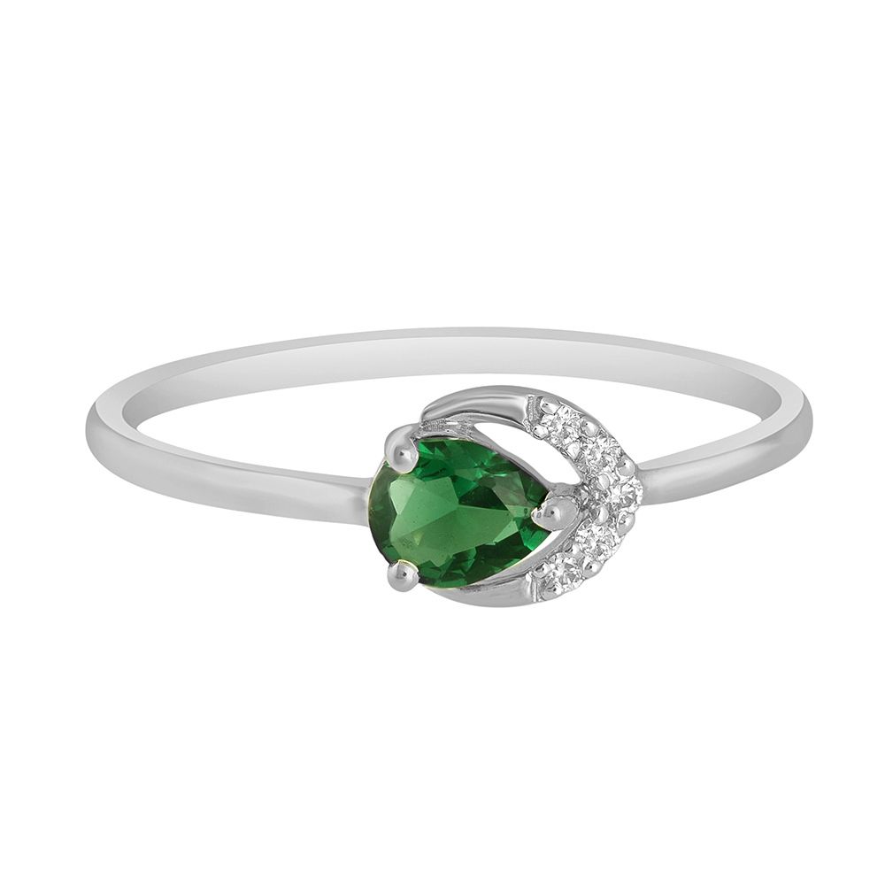 Exquisite Emerald Stone Diamond Ring-Rings-ORG22143-D911WFC