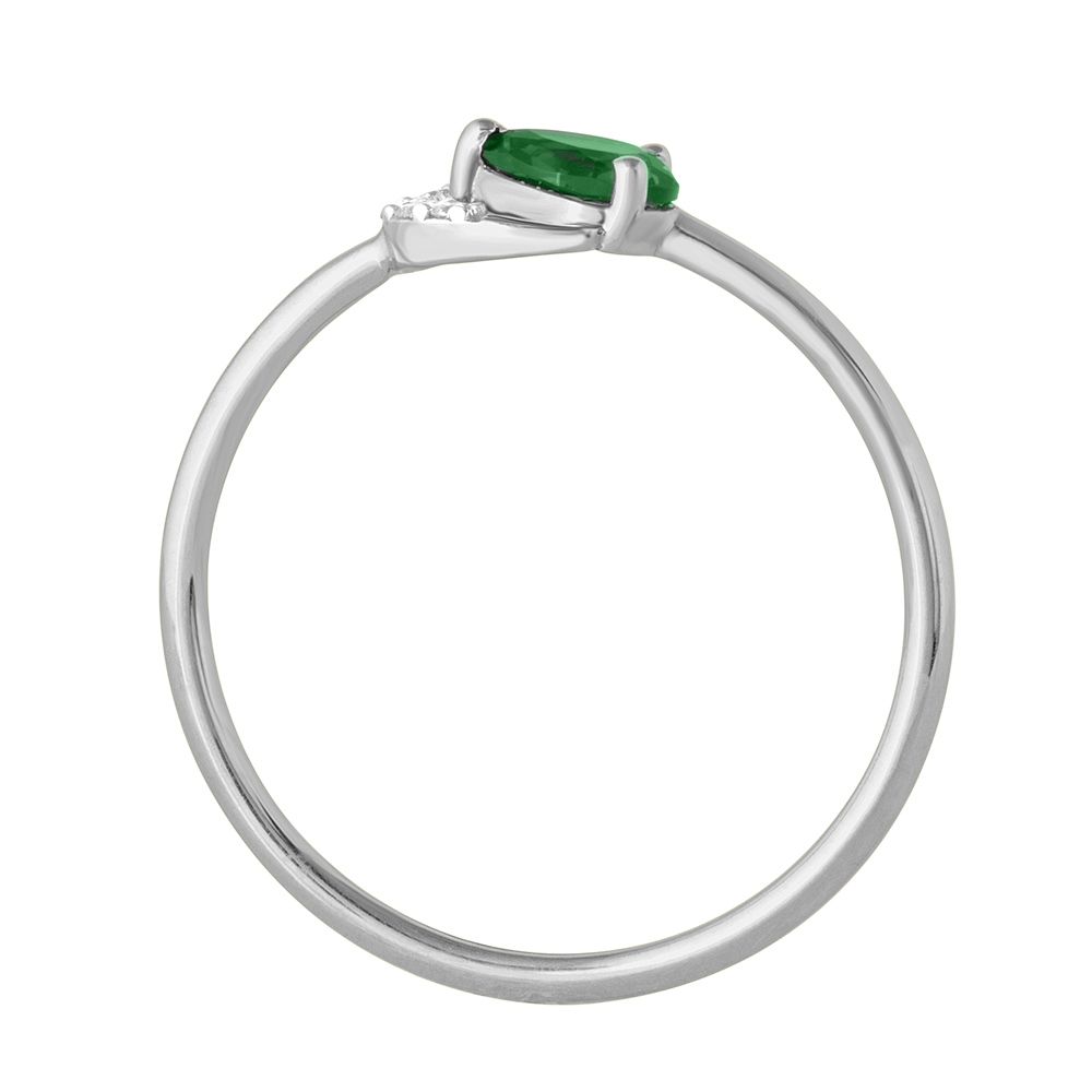 Exquisite Emerald Stone Diamond Ring-Rings-ORG22143-D911WFC