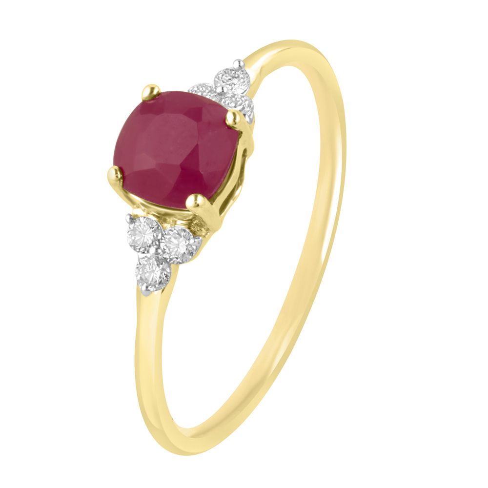 Buy Contemporary Red Gemstone and Diamond Ring ORG22156 Online at