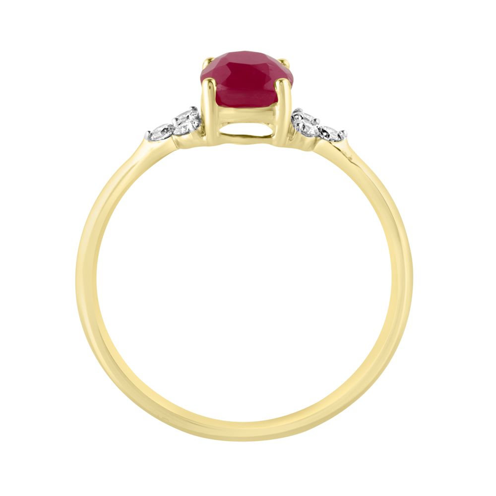 Contemporary Red Gemstone and Diamond Ring-Rings-ORG22156