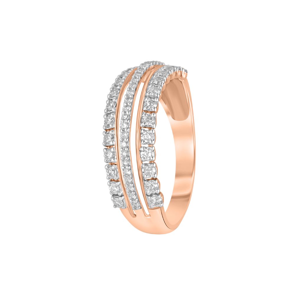 Alluring 14KT Rose Gold Finger Ring-Rings-ORG22172-D400XHC