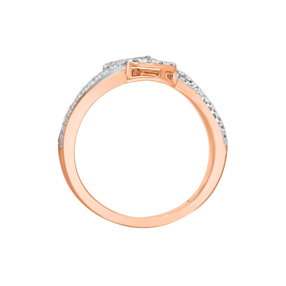 Sophisticated 14KT Rose Gold Finger Ring-Rings-ORG22174