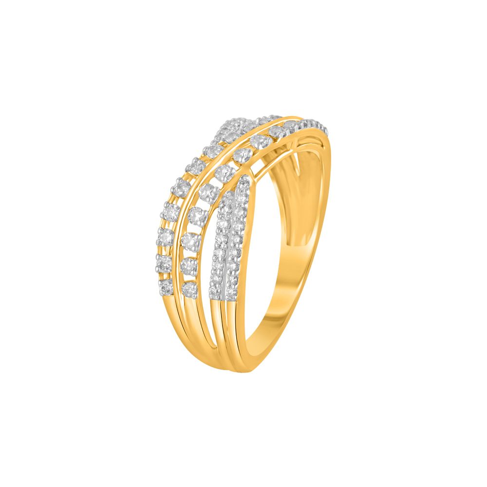 Subtle Diamond and 14KT Yellow Gold Ring-Rings-ORG22176