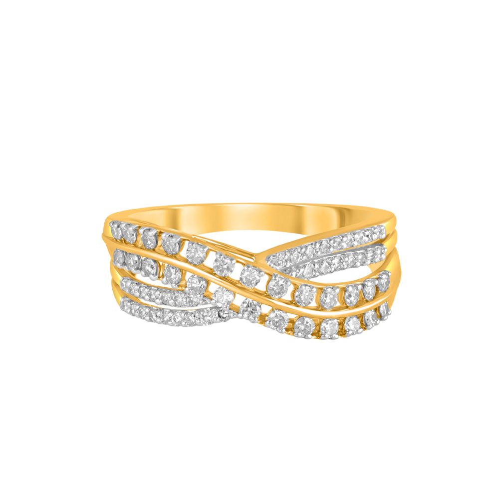 Subtle Diamond and 14KT Yellow Gold Ring-Rings-ORG22176